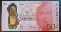 ŠKOTSKA  50 funtov / 50 pounds, 2020 , UNC - polimer