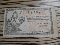 Španija loterijska srečka iz leta 1911