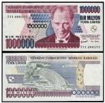 TURČIJA - 1.000.000 lira 1970/2002 UNC