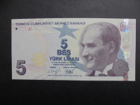 TURČIJA 5 LIRASI 2009 UNC