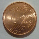 1 euro cent 2023 Avstrija z napako