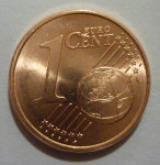 1 euro cent 2024 Avstrija z napako