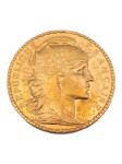 (1.25) Zlatnik 20 FRANCS -Republique Francaise 21K 900/1000; masa=6.4g