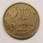 10 frankov 1957 VF, Francija
