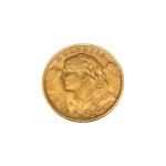 (15066) Zlatnik 20 Francs HELVETIA 21K 900/1000; masa=6.45g