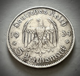 1934 A SREBRNIK Nemčija nacizem 5 Reichsmark 3. Reich nazi (otaku)