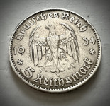 1934 J SREBRNIK Nemčija nacizem 5 Reichsmark 3. Reich nazi (otaku)