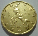 20 euro cent 2002 Italija z napako