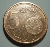 5 euro cent Nemčija 2002 G z napako