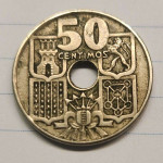50 centimos 1949 56 VF, Španija