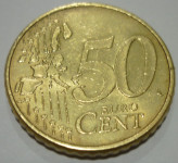50 euro cent Nemčija 2002 F z napako