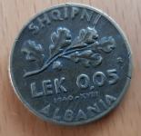 ALBANIJA 0,05 lek shqipni 1940