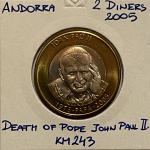 Andorra 2 Diners 2005 papež J. Pavel ll.