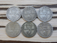 Anglija 3 pence 1935,37,40,41