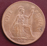 Anglija - one penny - 1967