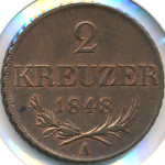Austria 2 Kreuzer 1848 - UNC