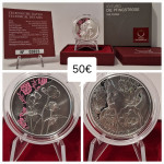 Avstrija 10 euro 2024 The Peony (Potonika) barvni srebrnik PROOF