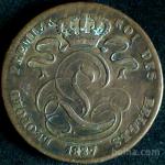 LaZooRo: Belgija 5 Centimes 1837 VF