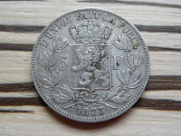 Belgija 5 frankov 1873