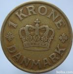 LaZooRo: Danska 1 Krone 1925 VF/XF a