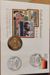 Deutschland 1 DM Fußball Weltmeister 1990 Erstagsstempel unc