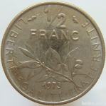 LaZooRo: Francija 1/2 Franc 1973 XF/UNC