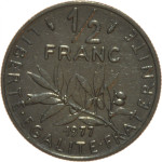 Francija 1/2 Franc 1977 [000543]