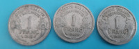 FRANCIJA 1 franc 1946, 1948, 1950