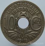 LaZooRo: Francija 10 Centimes 1918 XF/UNC