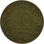 Francija 10 Centimes 1974 [000483]