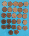 FRANCIJA 10 centimes  27 različnih kovancev