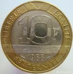 LaZooRo: Francija 10 Francs 1988 XF/UNC