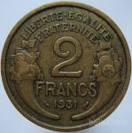 LaZooRo: Francija 2 Francs 1931 VF/XF