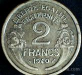 LaZooRo: Francija 2 Francs 1940 XF
