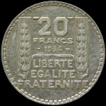 LaZooRo: Francija 20 Francs 1934 XF/UNC e - Srebro