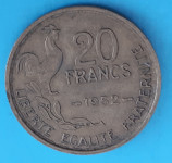 FRANCIJA 20 francs 1952