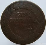 LaZooRo: Francija 5 Centimes 1796/7 W F