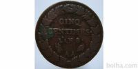 LaZooRo: Francija 5 Centimes 1799/1800 AA VF