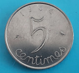 FRANCIJA 5 centimes 1964