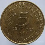 LaZooRo: Francija 5 Centimes 1967 XF/UNC b
