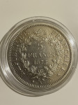Francija 5 Francs 1873 A, srebrnik