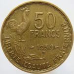 LaZooRo: Francija 50 Francs 1953 B XF