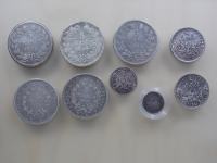 Francija, srebro, set 2, 1/2  1  in 5 Francs