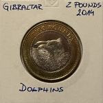 Gibraltar 2 Pounds 2014-Dolphins