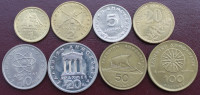 Grčija - Lot - 8 kovancev