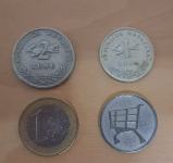 Kovanci hrvaške kune za uporabo žetona