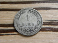 Italija 1 lira 1863 M - cifra