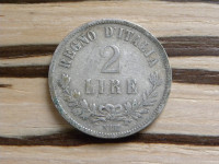Italija 2 liri 1863 N BN - cifra