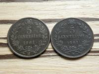 Italija 5 centesimi 1861M - levi