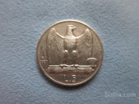 Italija 5 lir 1927 VF srebro